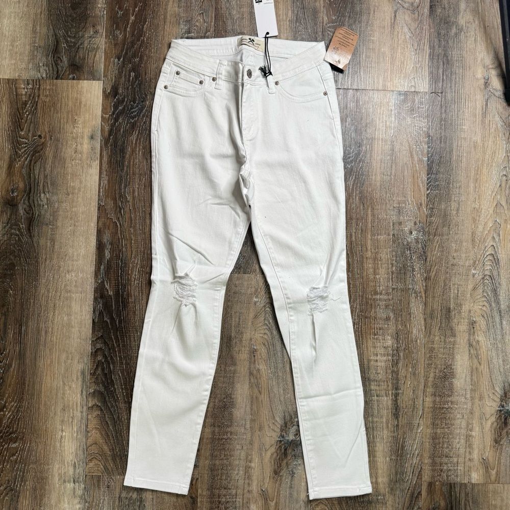 White Distressed Skinny Jeans